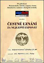 Čestné uznání za nejlepší exponát